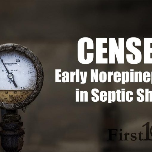 CENSER trial - early norepinephrine in septic shock