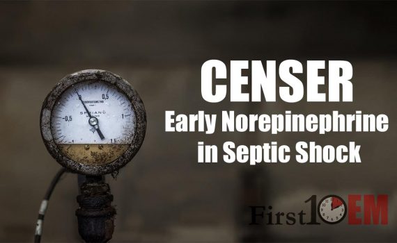 CENSER trial - early norepinephrine in septic shock