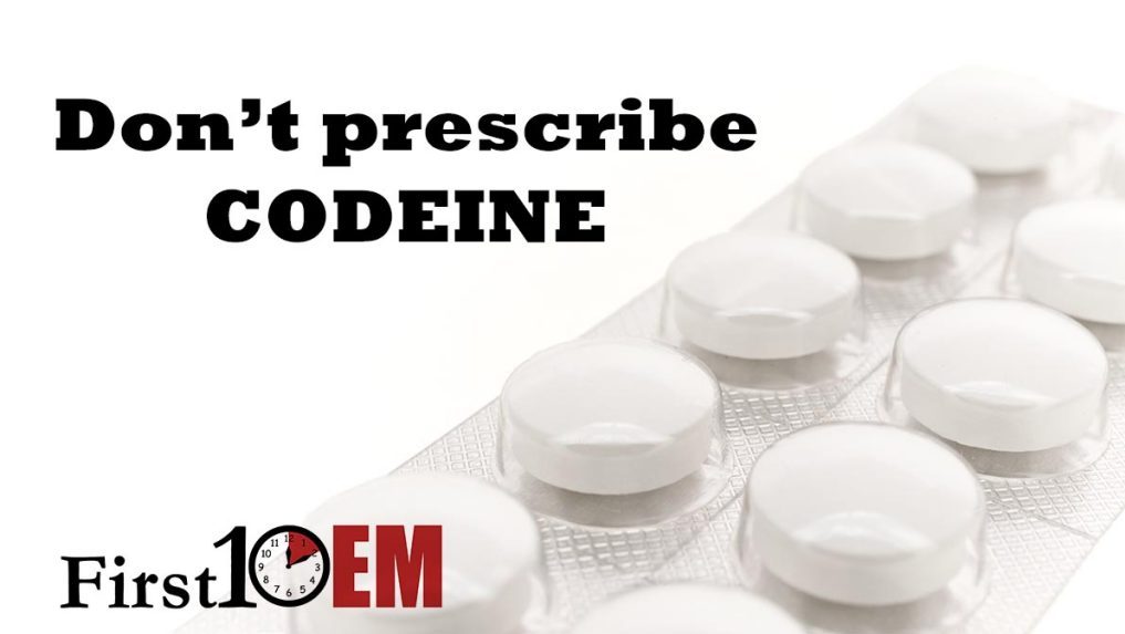 Don't prescribe codeine