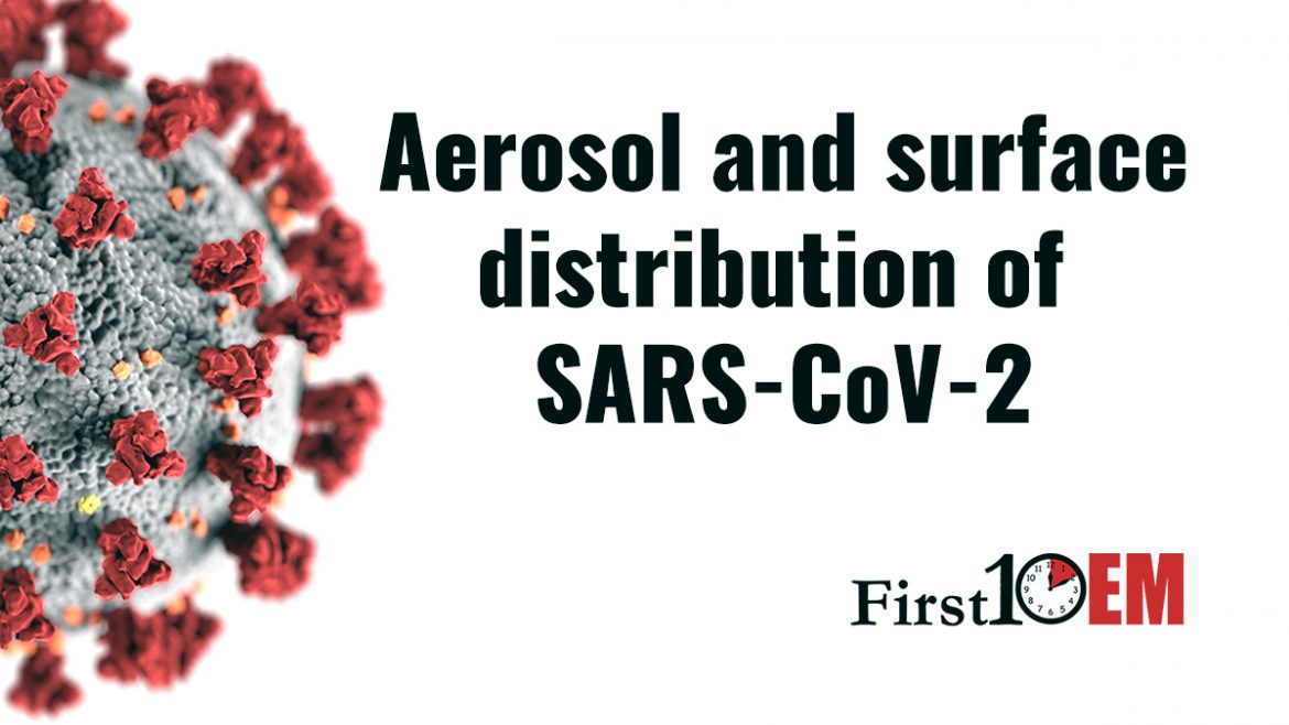 Aerosol and surface distribution SARS-COV-2 COVID-19