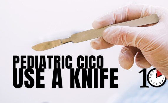 Pediatric can't intubate can't oxygenate difficult airway use a knife
