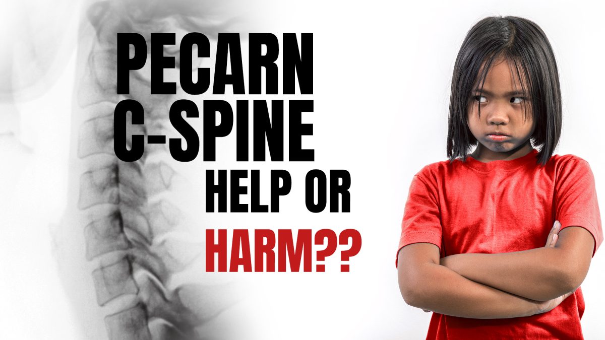 Is the PECARN cspine rule actually going to be harmful??