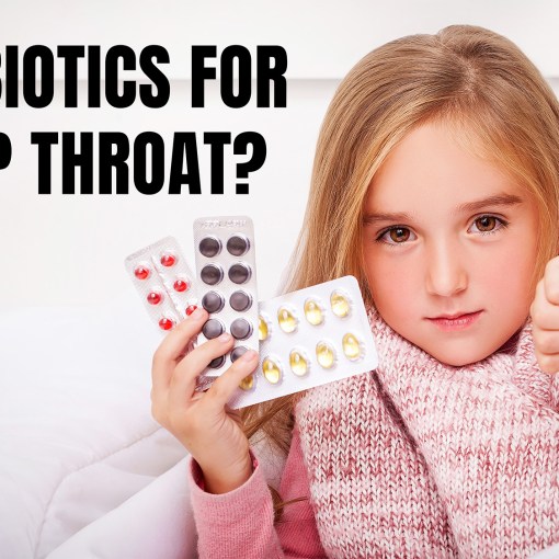 girl saying no to antibiotics